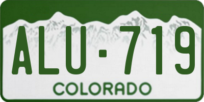 CO license plate ALU719