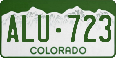 CO license plate ALU723