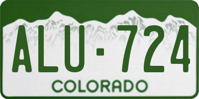 CO license plate ALU724