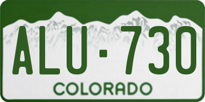 CO license plate ALU730