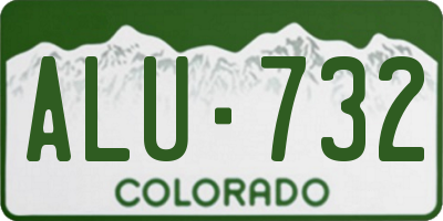 CO license plate ALU732