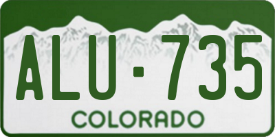 CO license plate ALU735