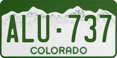 CO license plate ALU737