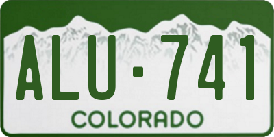 CO license plate ALU741