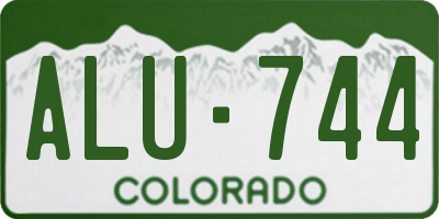 CO license plate ALU744
