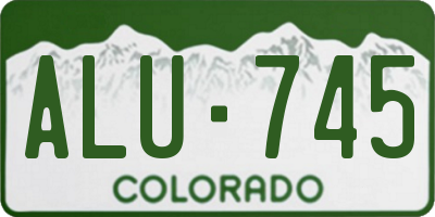 CO license plate ALU745