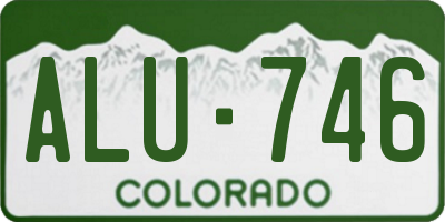 CO license plate ALU746