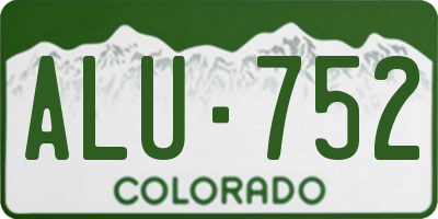 CO license plate ALU752