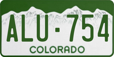 CO license plate ALU754