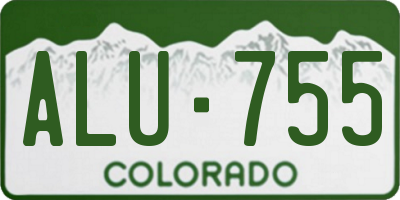 CO license plate ALU755
