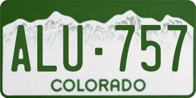 CO license plate ALU757