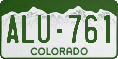 CO license plate ALU761