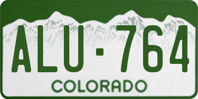 CO license plate ALU764