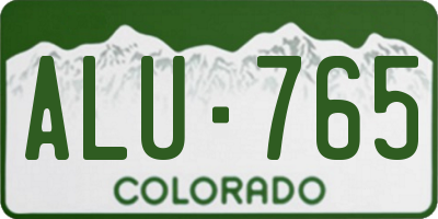 CO license plate ALU765