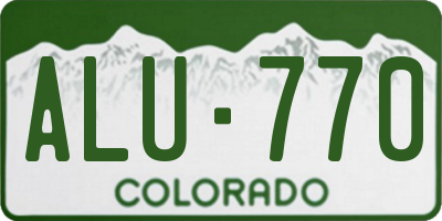 CO license plate ALU770