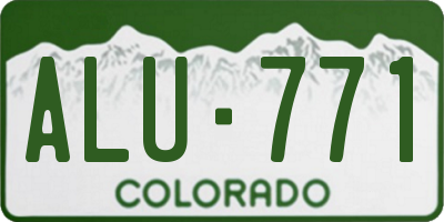 CO license plate ALU771
