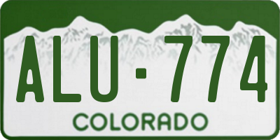 CO license plate ALU774