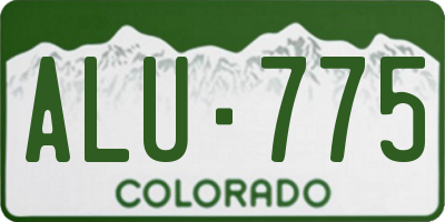 CO license plate ALU775