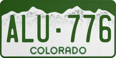 CO license plate ALU776