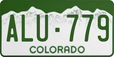 CO license plate ALU779