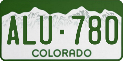 CO license plate ALU780