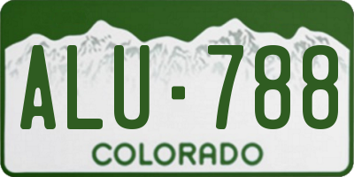 CO license plate ALU788