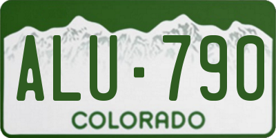 CO license plate ALU790