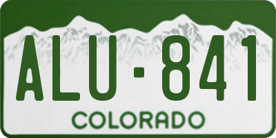 CO license plate ALU841