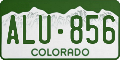 CO license plate ALU856