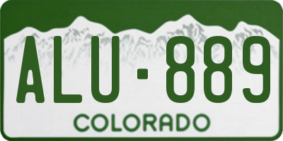 CO license plate ALU889