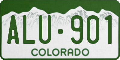 CO license plate ALU901
