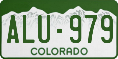 CO license plate ALU979