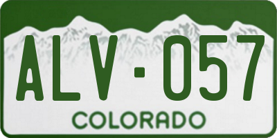 CO license plate ALV057