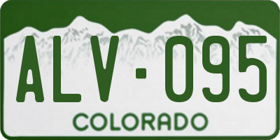 CO license plate ALV095
