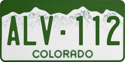 CO license plate ALV112