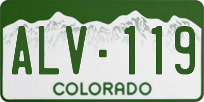 CO license plate ALV119