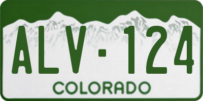 CO license plate ALV124