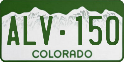 CO license plate ALV150