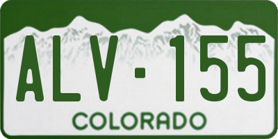 CO license plate ALV155