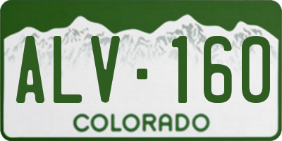 CO license plate ALV160