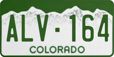 CO license plate ALV164
