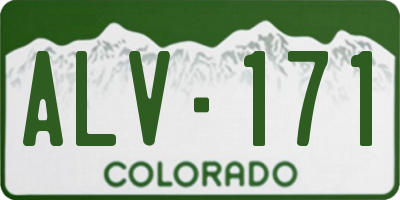 CO license plate ALV171