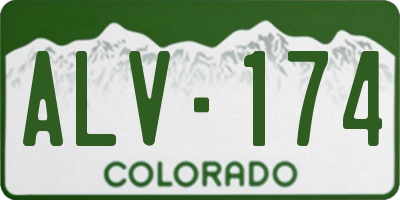 CO license plate ALV174