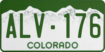 CO license plate ALV176