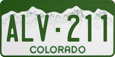 CO license plate ALV211