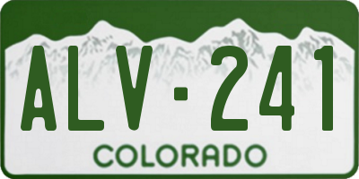 CO license plate ALV241