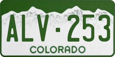 CO license plate ALV253