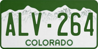 CO license plate ALV264