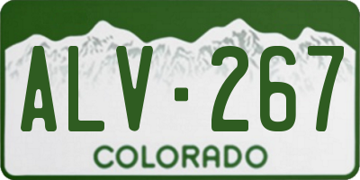 CO license plate ALV267