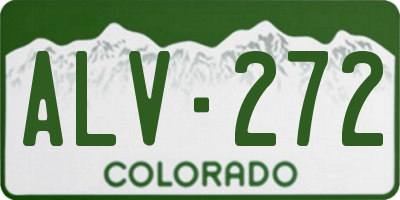 CO license plate ALV272